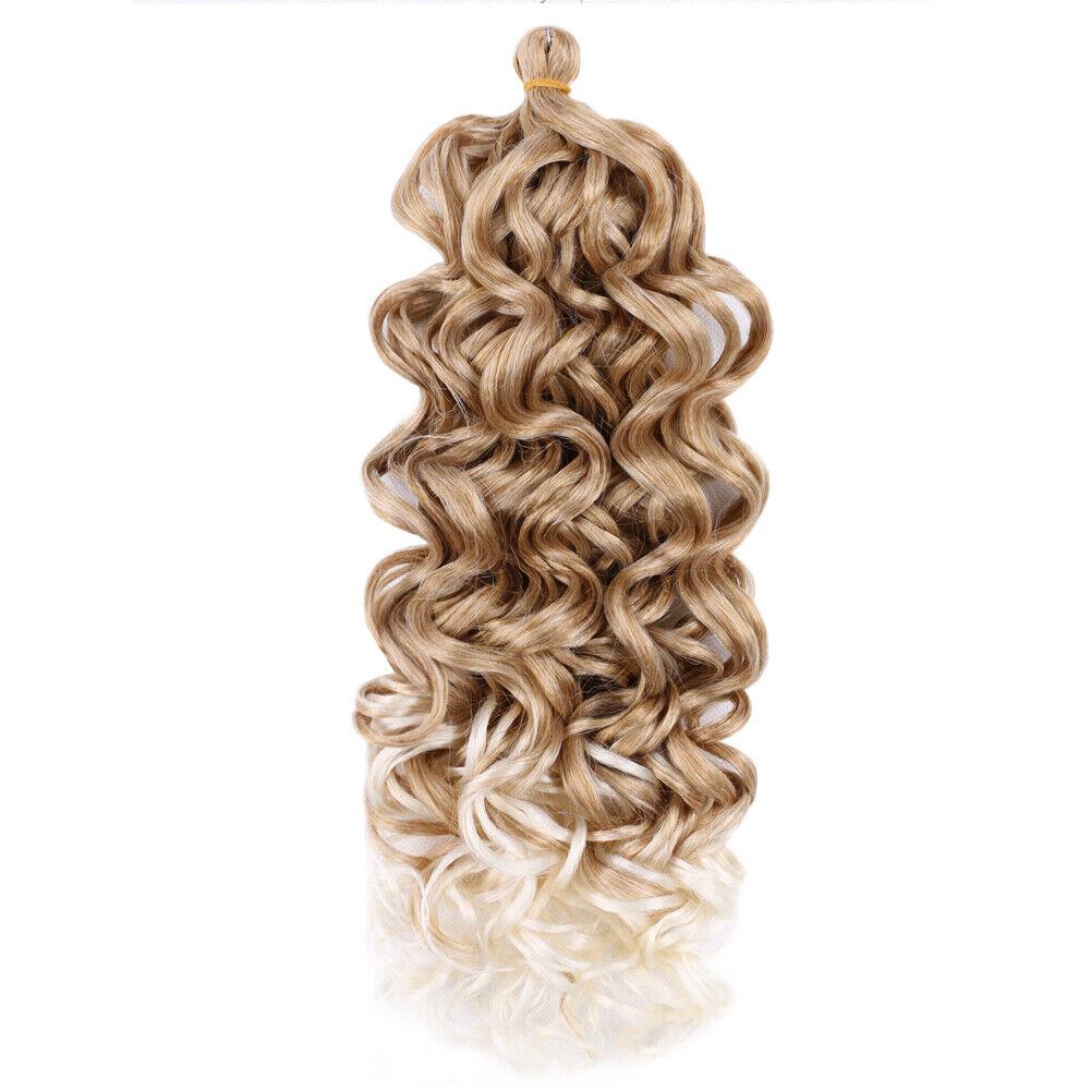 18-дюймовые синтетические волновые плетения наращивания волос вьющиеся волосы крючком косички для волос