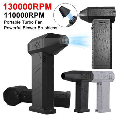 Портативный мощный вентилятор 130000 об/мин, мини турбореактивный вентилятор, ручной бесщеточный двигатель, скорость ветра, 52 м/с, промышленный канальный вентилятор