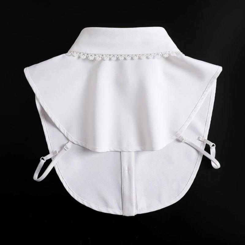 Woman Shirt False Collar Embroidery Lace Faux Col Half Shirt Blouse Fake Collars Sweater Shirt Detachable Collars Accessories