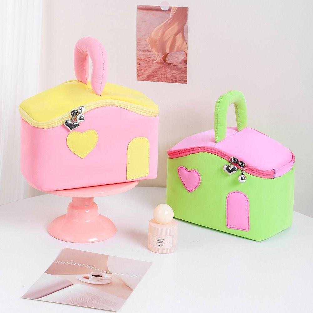 Korean Style Cartoon Makeup Bags Large Capacity Toiletries Storage Pouch Bath Wash