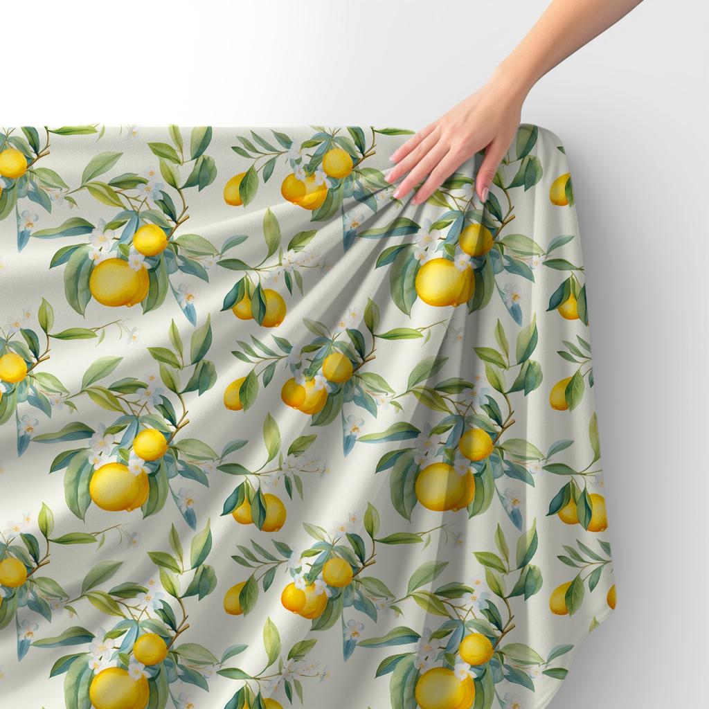 Royal Samt Stoff Polyester Zum Nähen - Motiv Obst - Rdx2774