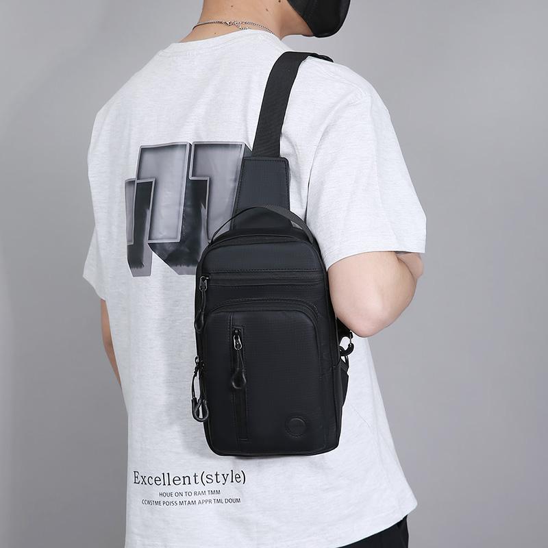 Унисекс Многофункциональная сумка через плечо - Водостойкий нейлоновый слинг на грудь с организационными карманами