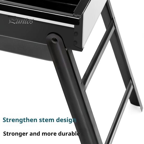 Гриль-барбекю Портативный складной угольный гриль для приготовления пищи на открытом воздухе Простая сборка и очистка Нержавеющий металлический гриль для кемпинга, пикников, пляжных вечеринок