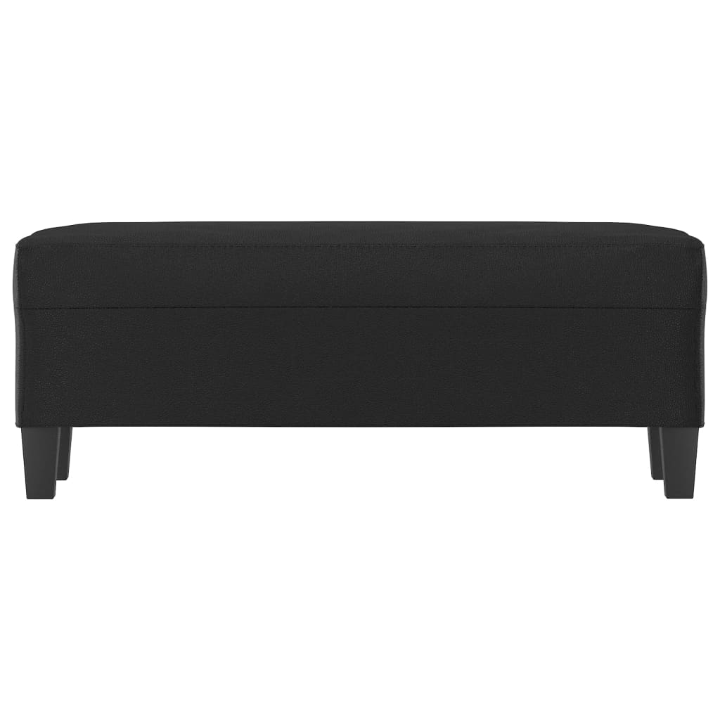 Black Bench 100 x 35 x 41 cm Faux Leather