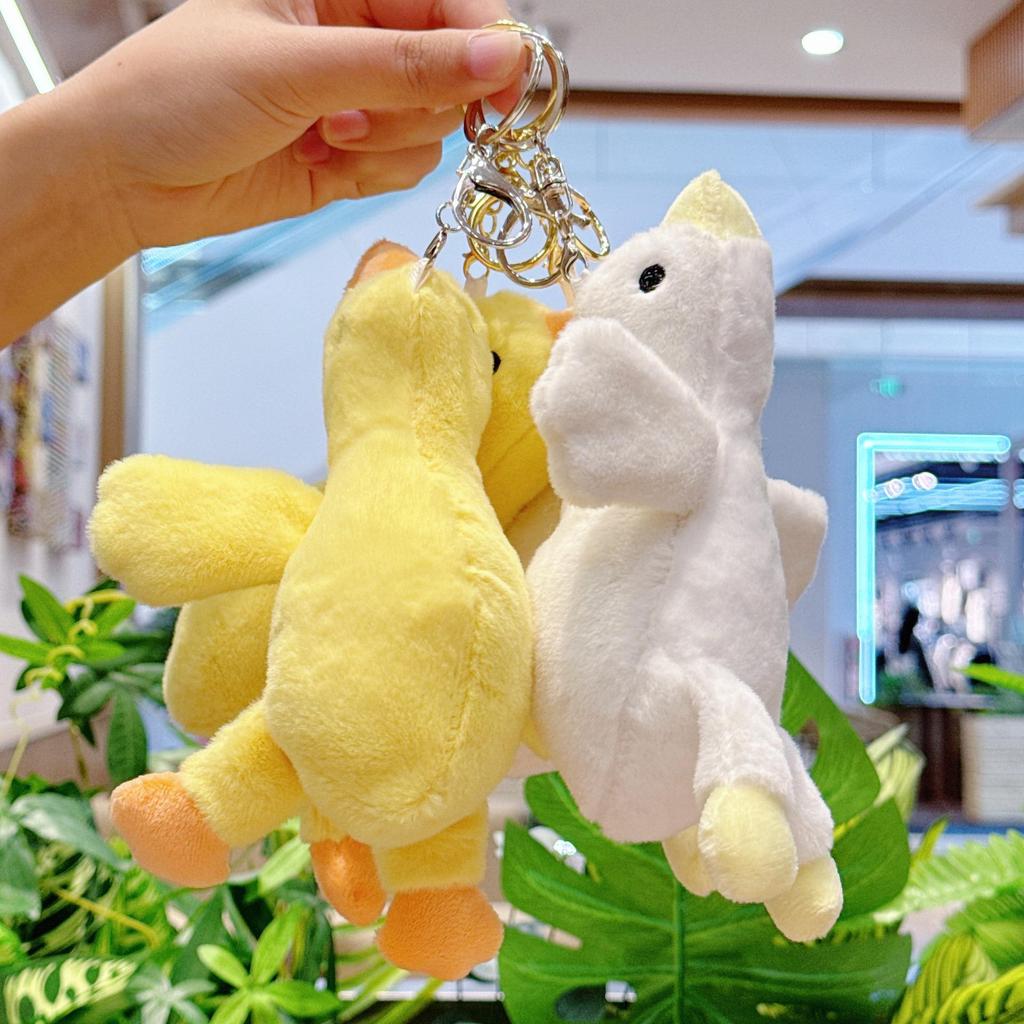 Adorable Plush Duck Pendant Keychain - Cute Backpack Charm & Claw Machine Toy