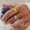 Stainless Steel Geometric Ring for Women Spiral Conch Open Adjustable Ring Personality Design for Banquet Vacation Jewelry Gifts
