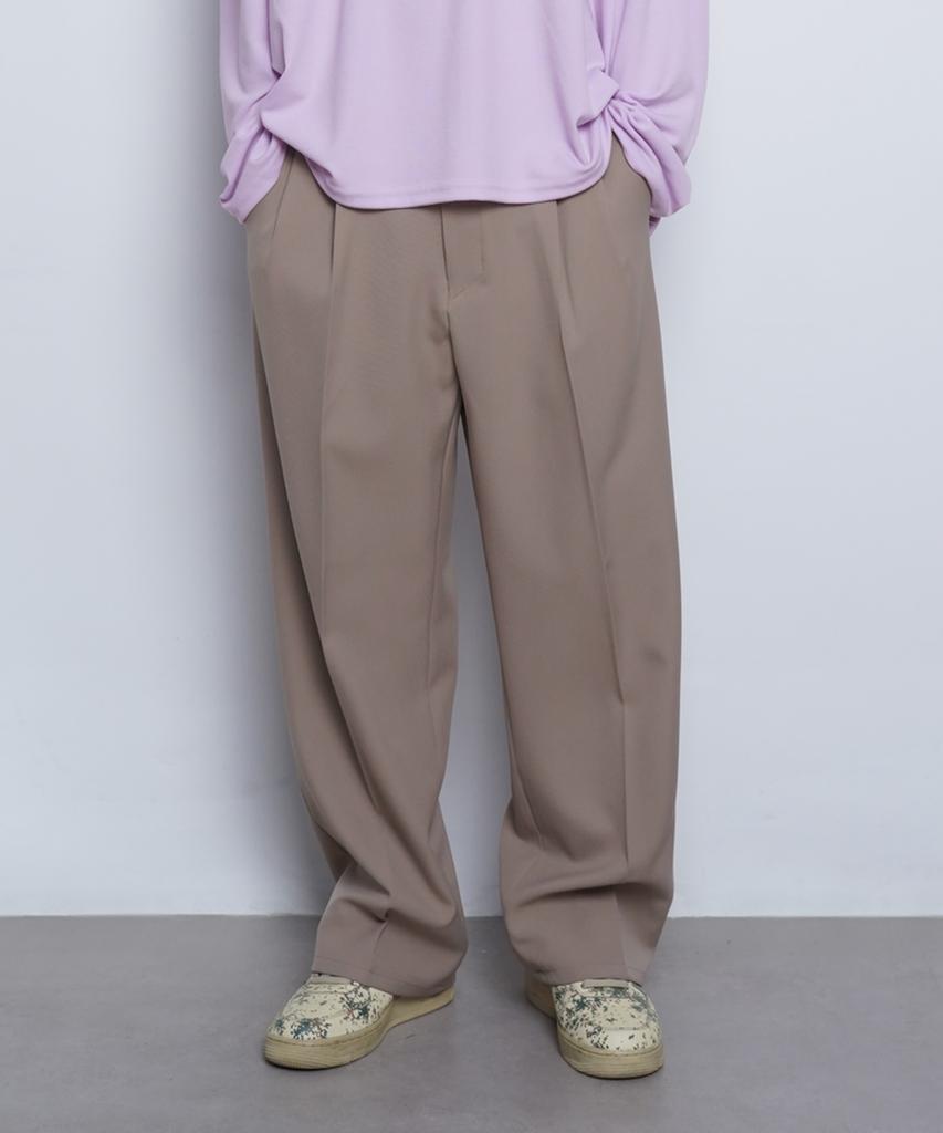 THE-ABON M56 Over Bon Setup Wide Slacks Black