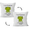 HIWX Dinosaur Pillow Covers 18x18 Double-Sided, Dinosaur Lovers Gifts for Kids Boys Girls Women Men, I Just Freaking Love Dinosaurs Okay Decorative