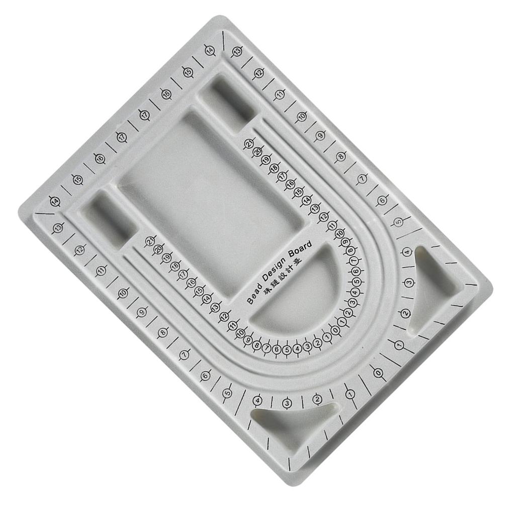  Bead Design Board   Scale   and Semicircular Concavities Bead Necklace Design Tray for Jewelry Making with Craft Projects Suitable for Str