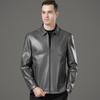 Новая мужская кожаная куртка, куртка среднего возраста из замши, деловая повседневная утолщенная теплая куртка из овчины для папы