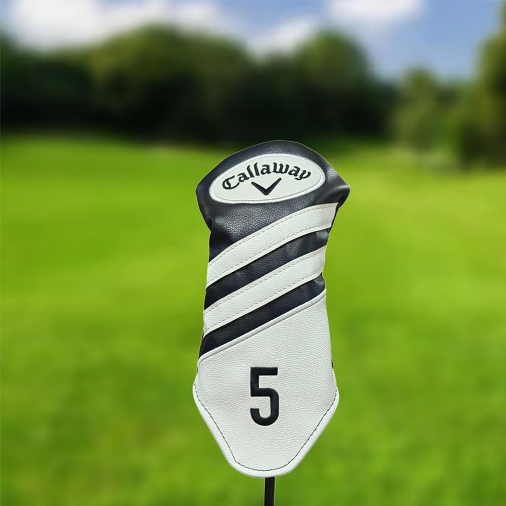 Крышка головки гольф-айрон фервей деревянная головка драйвера специальная крышка головки [ELLIE&LEO] Callaway. Комплект из 4 предметов, чехол, обложка, номер, бирка, (черный) [Использовал]