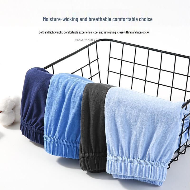 Langsha Men's Pure Cotton High-Waist Boxer Briefs