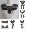 Black And White Organza Embroidery Collar Lace Mesh Lace Diy Sewing Decoration With Clothing Accessories