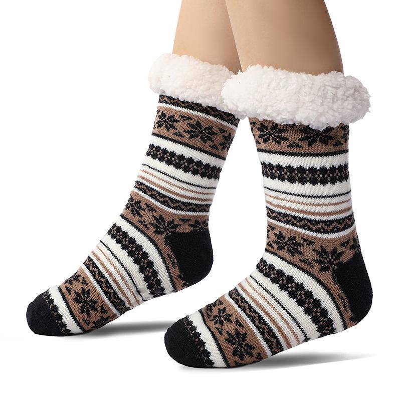 Мужские носки из овечьей шерсти Cozy Home Socks - супертолстые носки-тапочки для сна и холодной погоды