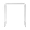 Acrylic End Table, C-Shaped Lucite Side Table, Clear Acrylic Side Table for Drink, Food, Snack used in Living Room, Bedroom, and Study