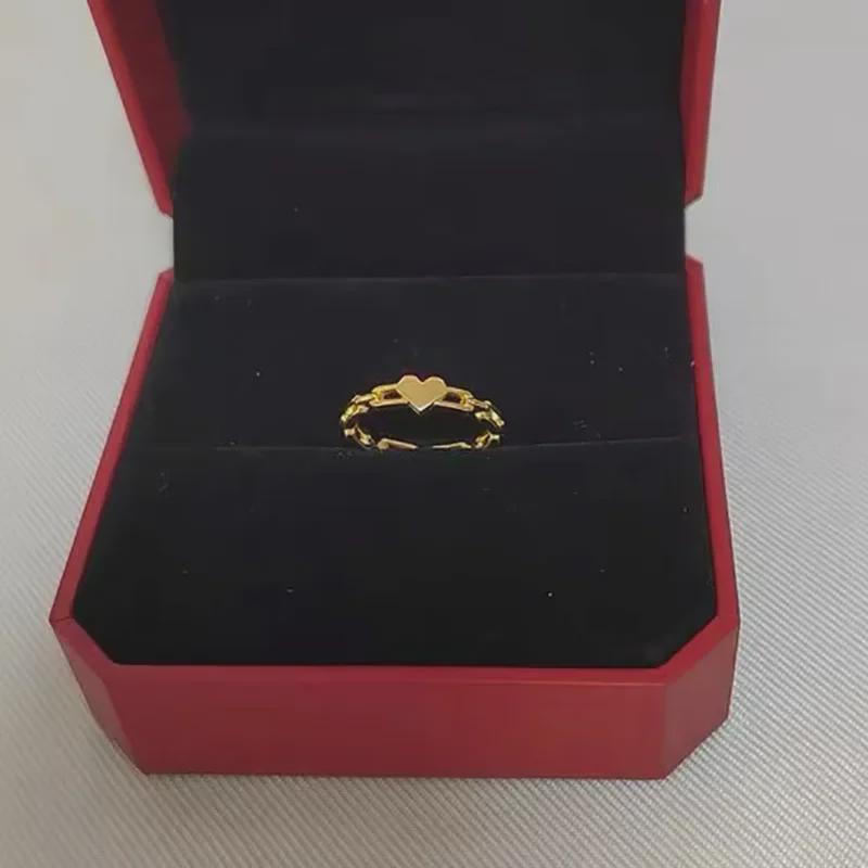 Элегантное кольцо Love Ring из титановой стали - невыцветающая цепочка для женщин