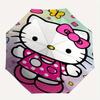 Hello Kitty & Butterfly Automatic Folding Cartoon Umbrella - 3 Folding Design, Vivid Cartoon Pattern, Suitable for Outdoor Activities, A Gift for Fans