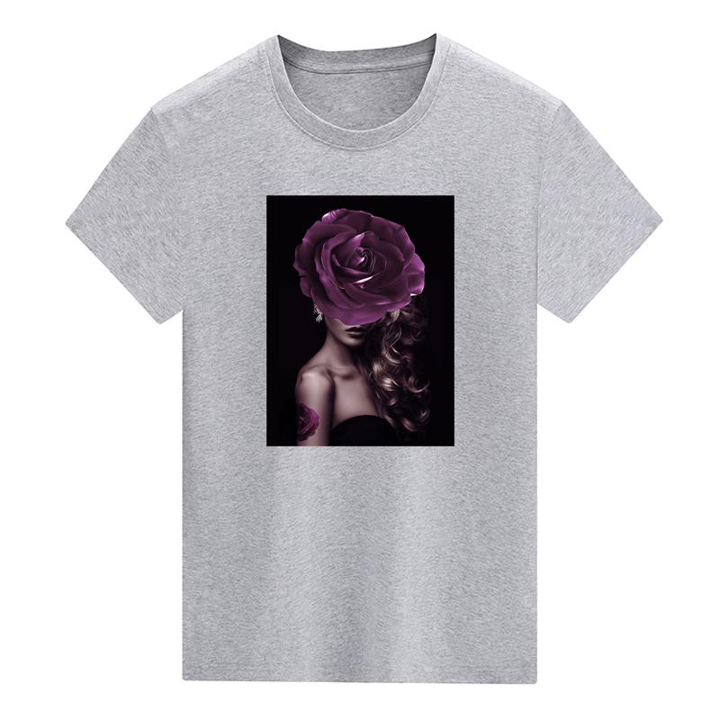 Женские заплатки для одежды в виде розы, наклейки для одежды с легким принтом, футболка, термопресс, аппликация, Diy Parches Ropa, толстовки с утюгом на заплатке