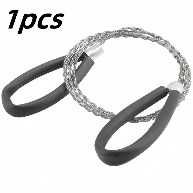 Portable Stainless Steel Wire Saw With Finger Handle Outdoor Camping Hiking Pocket Manual Cutting Chain Saws Survive Tool