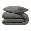 Housse couette + 2 taies 220 x 240 cm Bouclette anthracite