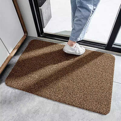 Shoes Clean Door Mat Anti-Slip Floor Carpet Rug 40x60cm Polyester Fiber Black Coffee TPR Rubber Non Slip Doormat Home Decoration