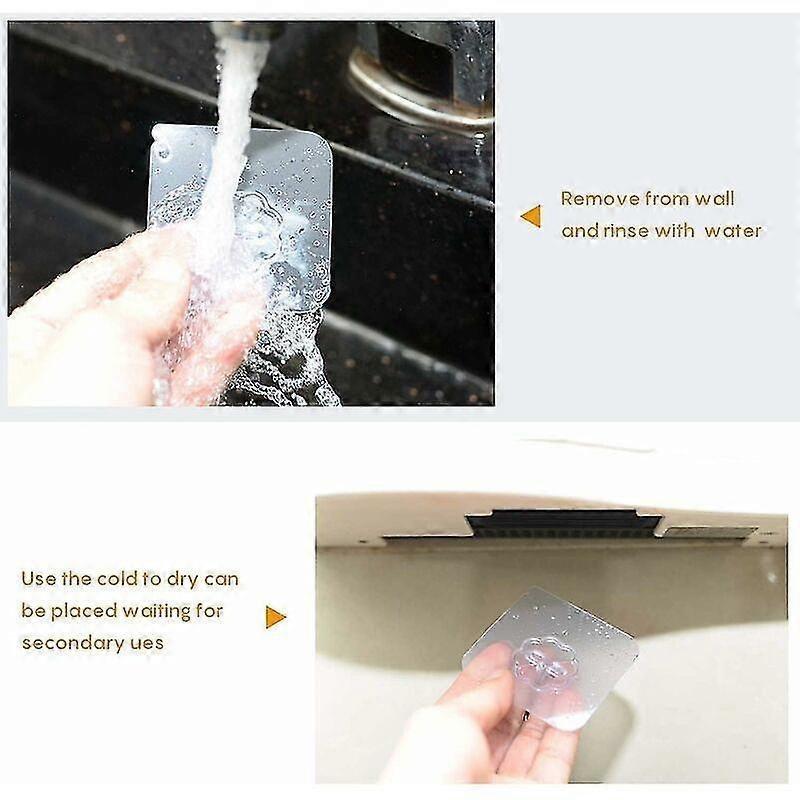 20pcs Clear Adhesive Hook Stickers Bathroom Wall Hooks Waterproof Towel Rack for Bedroom Bathroom Kitchen Ceiling Hanging Bathrobe