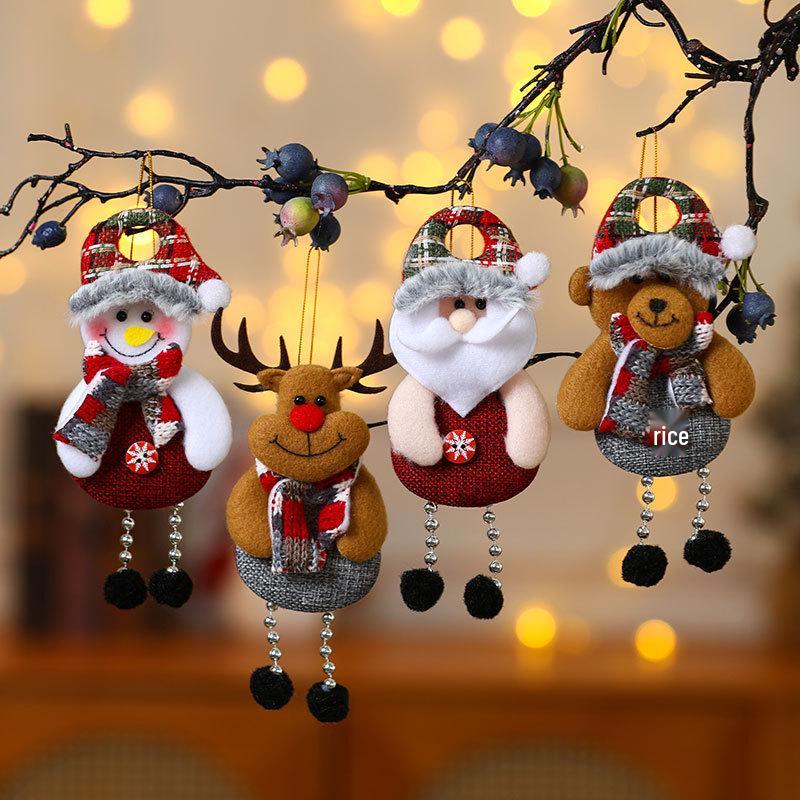 Cross-Border Small Santa Christmas Ornaments - Tree Accessories and Cloth Art Gifts