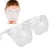 2 шт. Заушный тип Прозрачный защитный экран для лица Защита от запотевания Пылезащитная маска для лица для взрослых детей