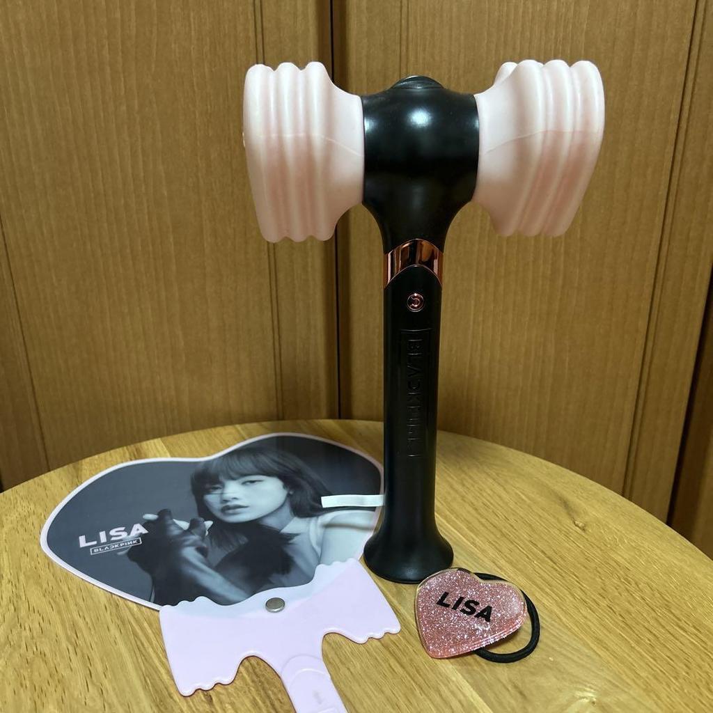 [USED] BLACKPINK LISA Light Stick with Hair Tie Fan