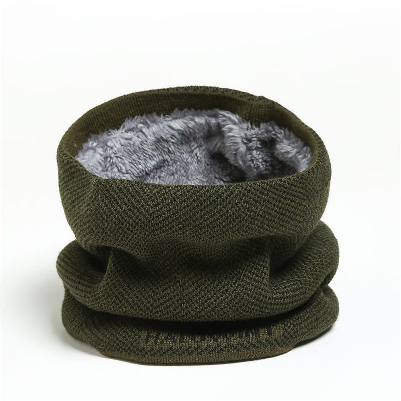 New Knitted Winter Warm Ring Neck Scarf Fashion Solid Men Women Outdoor Warm Full Face Mask with Plush Soft Muffler Bufanda