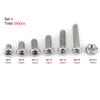 M4 Stainless Steel SS304  Machine Screws Bolts Nuts Assortment (Pan Head)