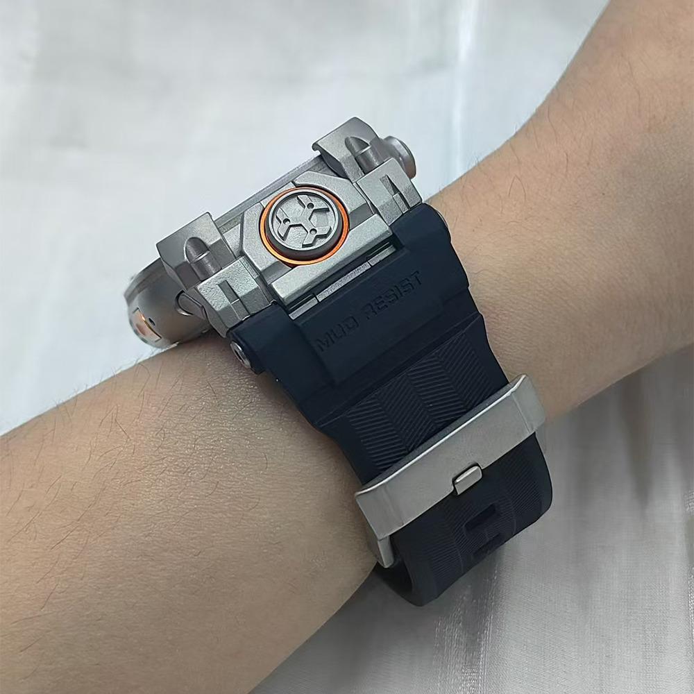 Мужской силиконовый ремешок для Apple Watch Ultra 3 2 1 49 мм Спортивный наручный ремешок для Iwatch 49 мм Ultra Браслет Металлический коннектор Ремешок для часов