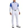 Under Armour Футболка для гольфа Iso-Chill с принтом логотипа, спортивная, облегающая, с высоким воротом и длинным рукавом, мужская, белая 1359966-100