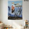 Custom Name Sandmännchen Wall Tapestry Aesthetic Wall Hanging Printed Fabric Blanket Decorative Tapestries for Bedroom Living Room Home Decor