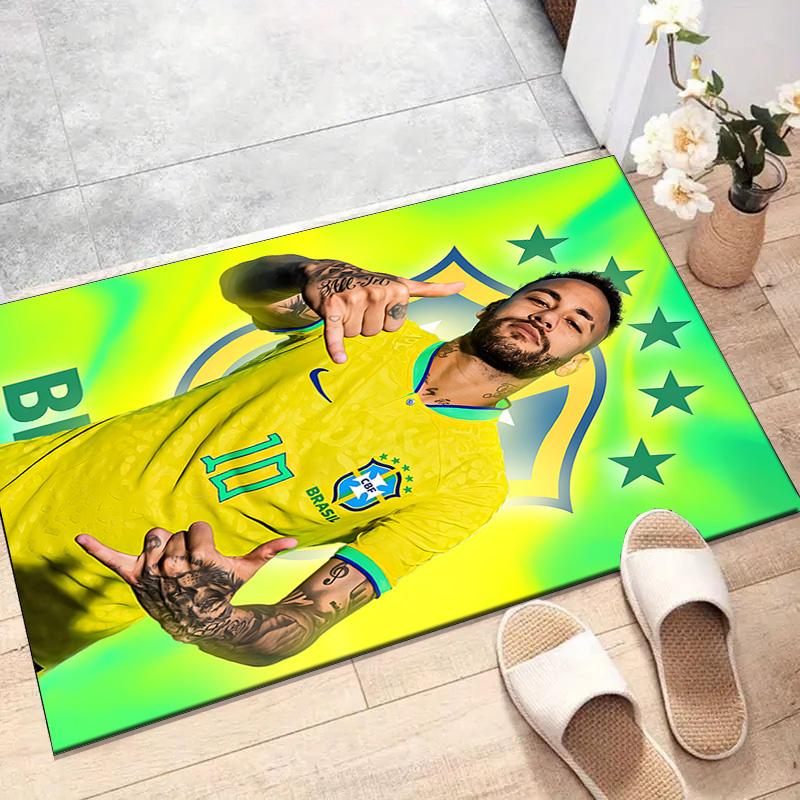 1pc Neymar Design Printed Area Rug Carpet for Bedroom Living Room Home Decor Rugs Mat Non Slip Mat Rug for Bedside