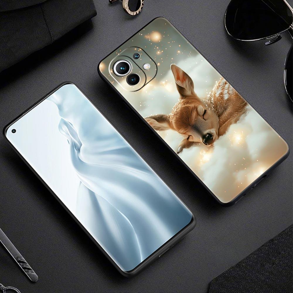 Чехол для телефона с рисунком оленя и личи для Xiaomi Mi 17 Pro Max 15 14 13 12 11 Ultra 15T 14T 13T 12T 11T Pro Lite Мягкий ТПУ корпус