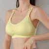 Женский спортивный бюстгальтер с несколькими бретелями, открытой спиной, пуш-ап, быстросохнущий, без косточек, бесшовный спортивный бюстгальтер со съемными подкладками