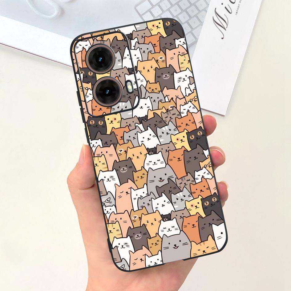 Чехол для Motorola Moto G85 5G 2024 Модный Цветочный Мраморный Мягкий Силикон Защита Камеры Чехол для Телефона Для Moto G85 XT2427-3 Coque