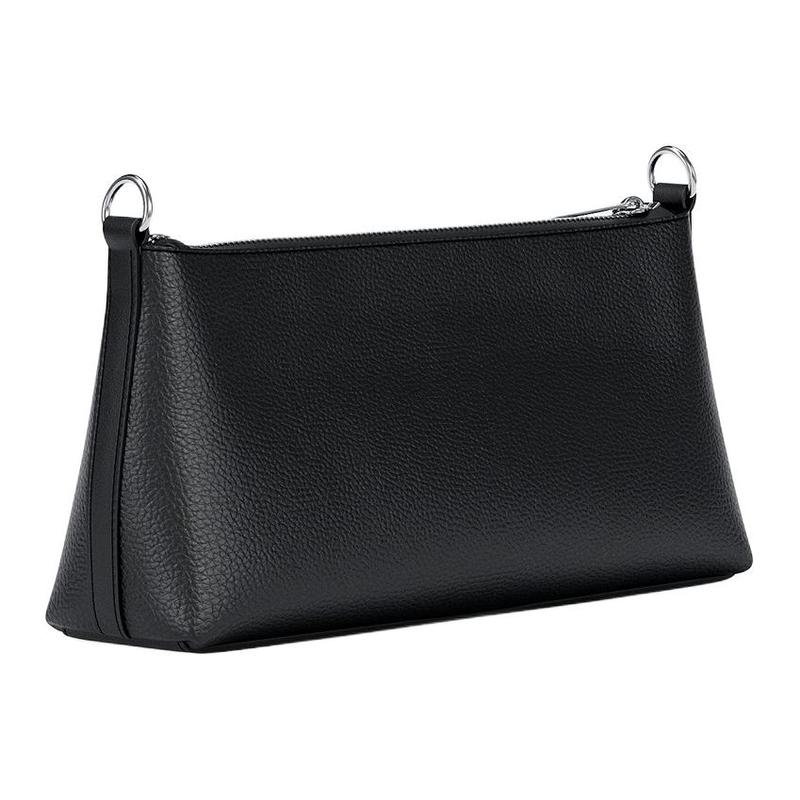 MICHAEL KORS shoulder bag Carson brand logo zipper closure Pebbled solid color adjustable removable strap letter charm cowhide leather small size