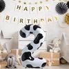 Воздушный шар с номером коровы, большой удобный складной детский день рождения, черно-белый узор, номер коровы