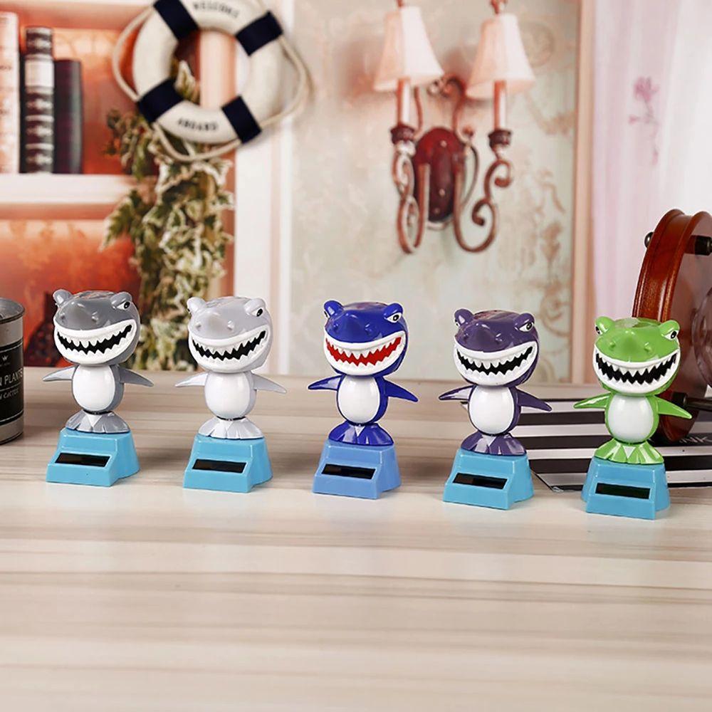 Decoration Car Decor Bobbling Dancing Toys Solar Swing Shark Solar Powered Shark Shaking Head Toy