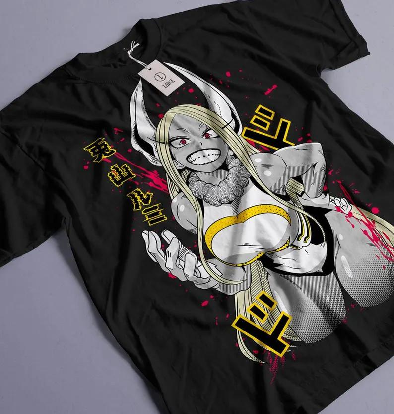 Unisex Mirko My Hero Acad Anime T-Shirt, Manga Waifu Graphic Tee Shirt S-5XL Unisex T-Shirt
