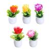 1 комплект, микро-растение в горшке, статуя из смолы, привлекательная DIY мини-пейзаж, мини-цветок