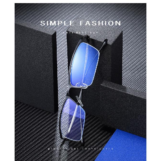 Anti-blue light glasses, small frame, business-style, plain lens, 5910 metal frame eyeglasses