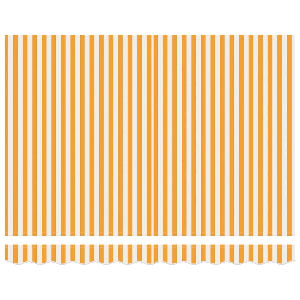 Replacement Canopy Fabric Yellow and White Polyester 3.5 x 2 m