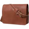 18 Inch Leather Full Flap Messenger Handmade Bag Laptop Bag Satchel Bag Padded Messenger Bag Brown (Brown)