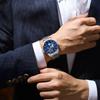POEDAGAR Брендовые модные кварцевые часы Starry Sky Chronograph с ремешком из нержавеющей стали и кожи, водонепроницаемые, с подсветкой, мужские часы