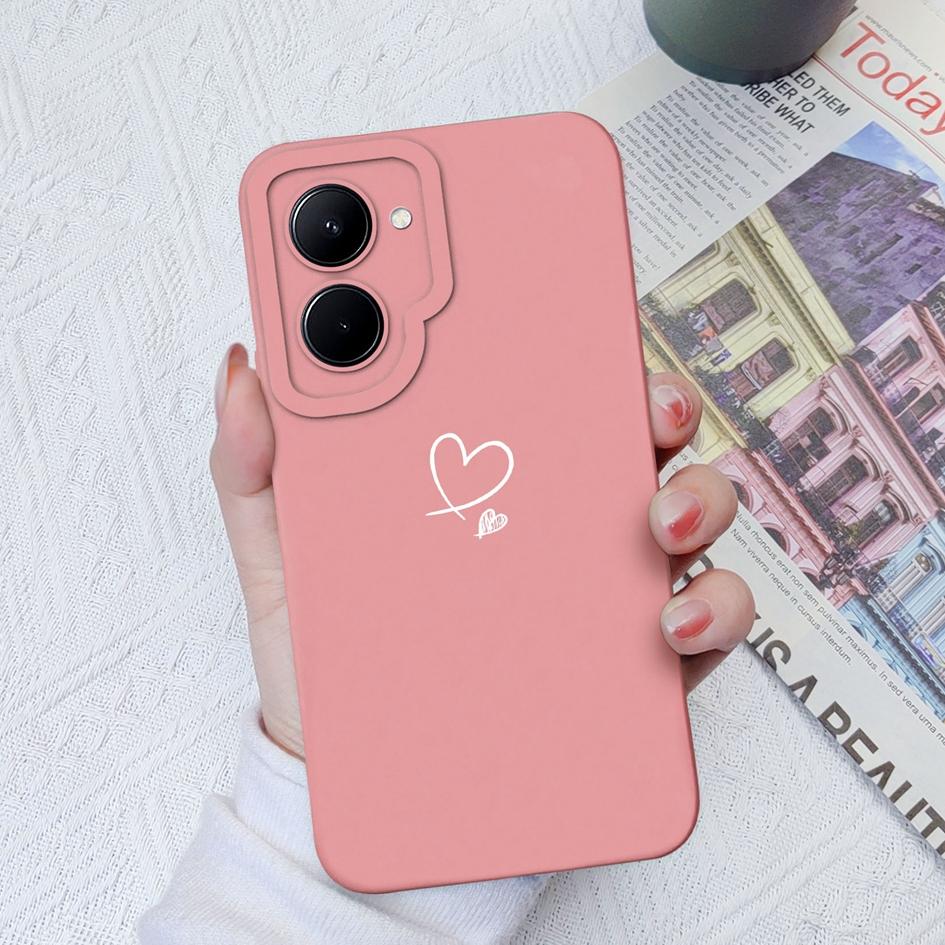 Чехол для телефона для OPPO Realme C33 C35 C55 C11 C20 C30 GT Neo, модный противоударный чехол с сердечком любви, жидкий силикон, мягкий ТПУ для Realme Fundas Coque, бампер