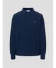 Binpolmen Cotton Basic Collared Neck Knit Navy