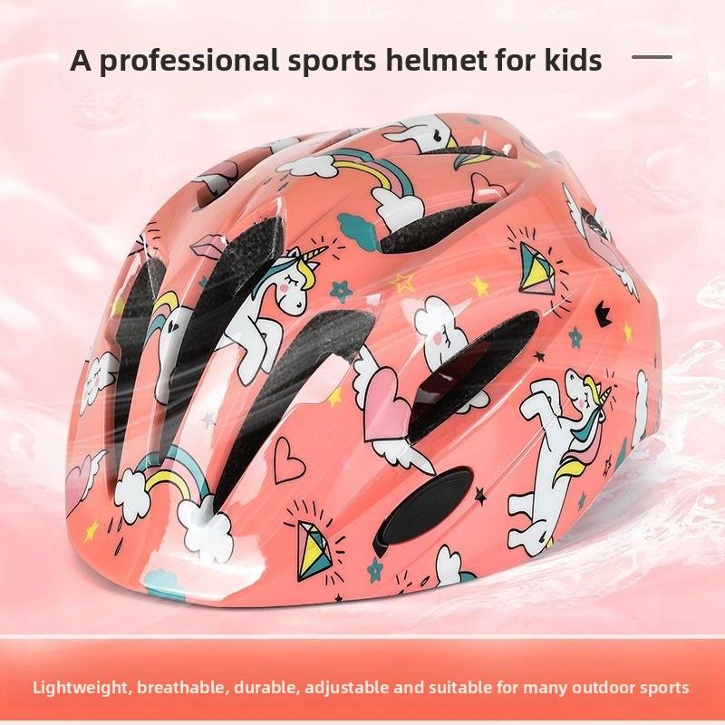 Cartoon Children's Helmet Roller Skating, Training Balance Car Skateboard Sports Helmet, Anti-collision Breathable Children's Half Helmet